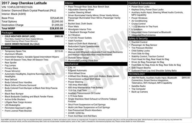2017 Jeep Cherokee Latitude FWD