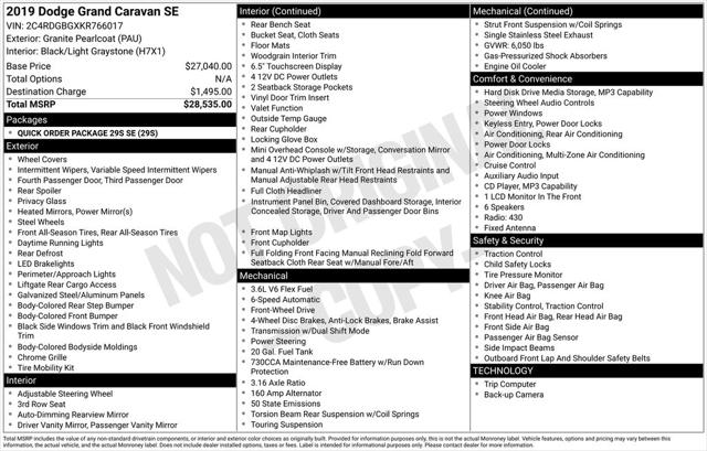 2019 Dodge Grand Caravan SE 2019 Dodge Grand Caravan SE