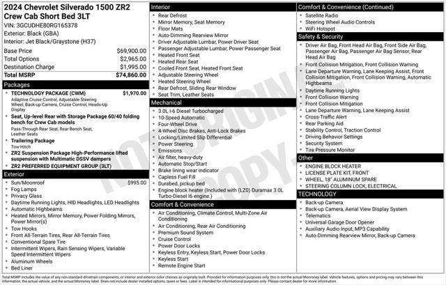 2024 Chevrolet Silverado 1500 4WD Crew Cab Short Bed ZR2
