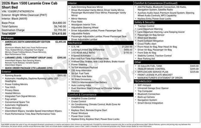 2026 Ram 1500 Laramie Crew Cab 4x4 57 Box