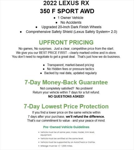 2022 Lexus RX 350 F SPORT Appearance for sale in APPLETON, WI