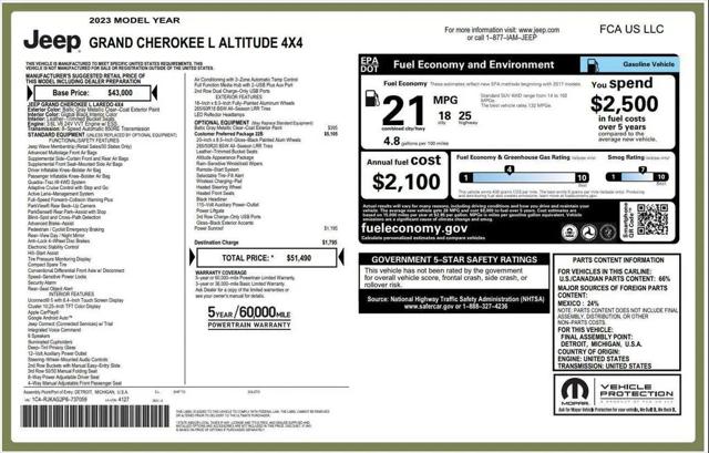 2023 Jeep Grand Cherokee L Altitude 4x4 for sale in North Dartmouth, MA