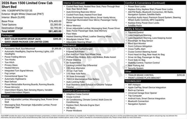 2026 Ram 1500 Limited Crew Cab 4x4 57 Box