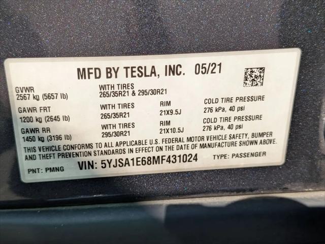 2021 Tesla Model S Plaid Tri Motor All-Wheel Drive