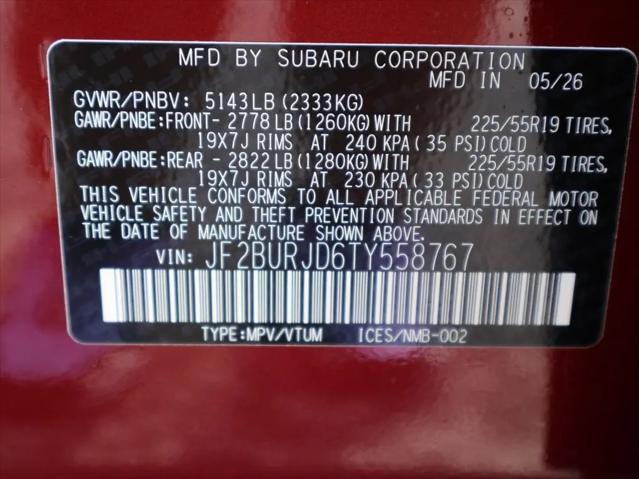 2026 Subaru Outback Touring XT
