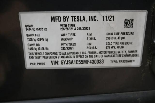 2021 Tesla Model S Long Range Dual Motor All-Wheel Drive