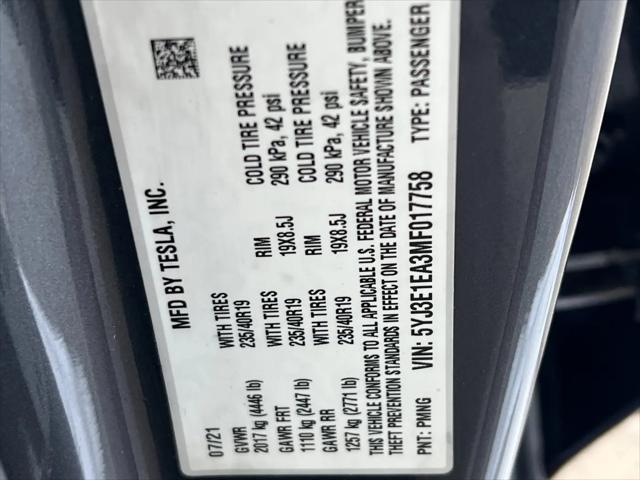 2021 Tesla Model 3 Standard Range Plus Rear-Wheel Drive