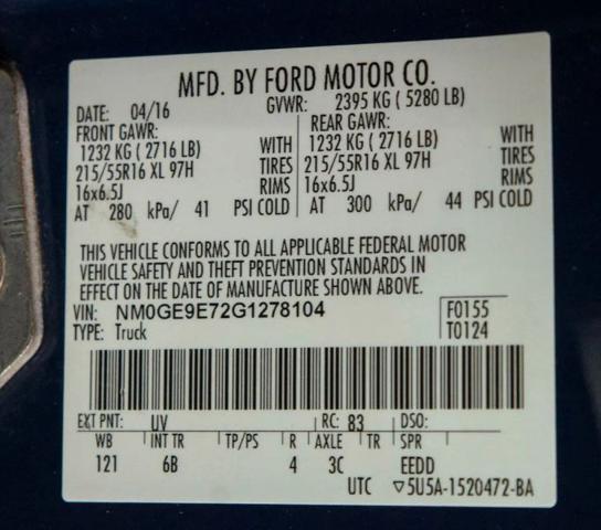 2016 Ford Transit Connect XL