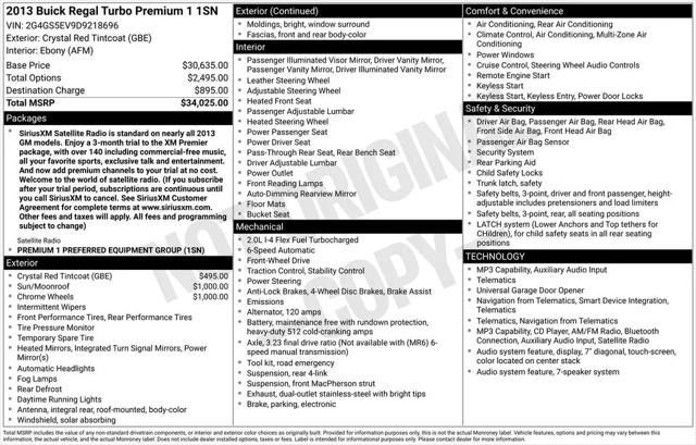 2013 Buick Regal Turbo - Premium 1