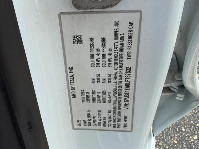 2020 Tesla Model 3 Standard Range Rear-Wheel Drive