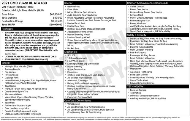 2021 GMC Yukon XL 4WD AT4