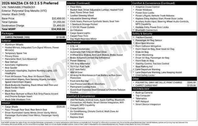 2026 Mazda CX-50 2.5 S Preferred