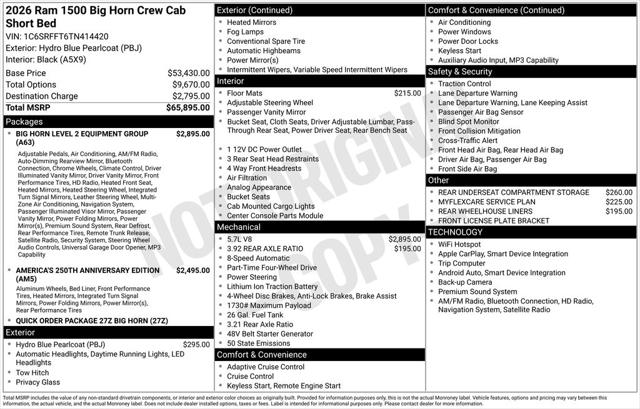 2026 Ram 1500 Big Horn Crew Cab 4x4 57 Box