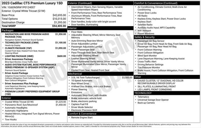 Used 2023 Cadillac CT5 Premium Luxury For Sale in Muscle Shoals, AL