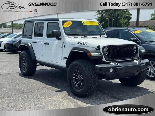 2024 Jeep Wrangler 4-Door Willys 4x4 for sale in Greenwood, IN