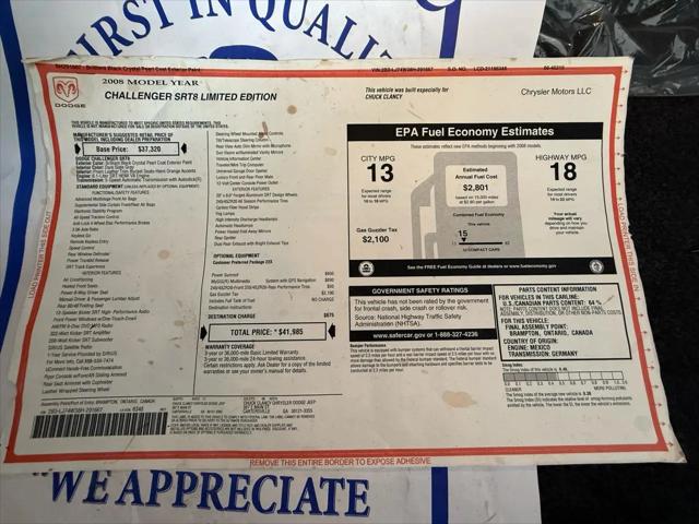 2008 Dodge Challenger SRT8