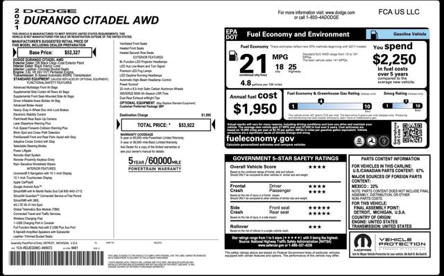 2021 Dodge Durango Citadel AWD