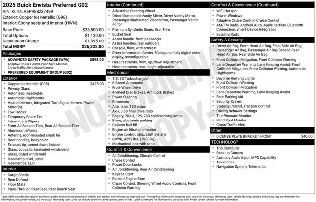 2025 Buick Envista Preferred FWD 2025 Buick Envista Preferred FWD