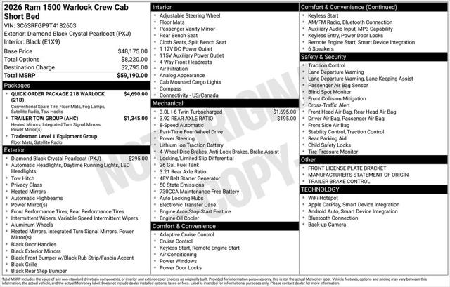 2026 Ram 1500 Warlock Crew Cab 4x4 57 Box