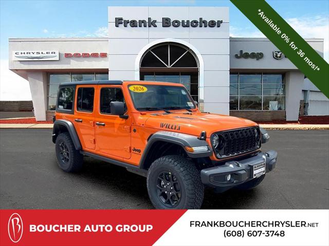 2026 Jeep Wrangler 4-Door Willys 4x4 for sale in Janesville, WI
