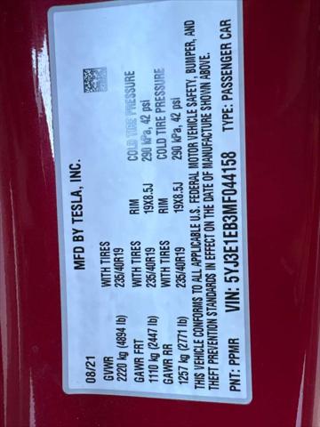 2021 Tesla Model 3 Long Range Dual Motor All-Wheel Drive