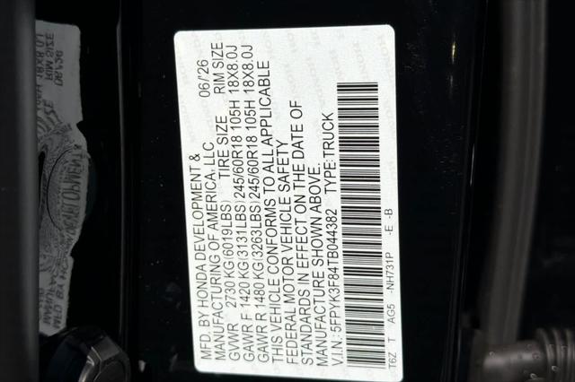 2026 Honda Ridgeline Black Edition