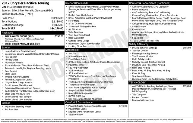 2017 Chrysler Pacifica Touring
