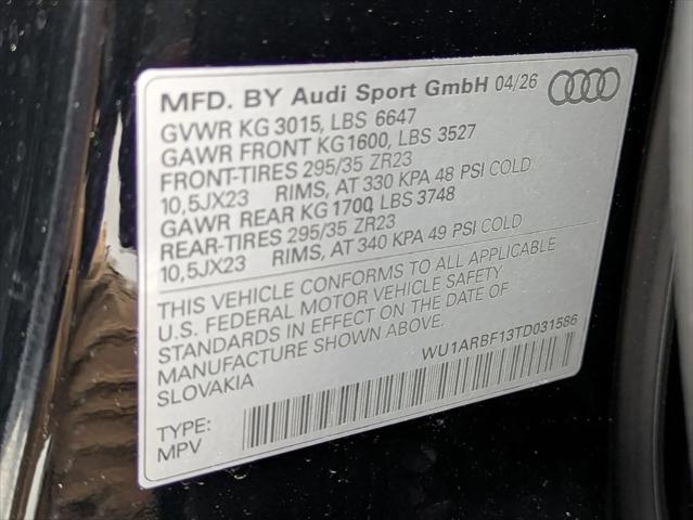 2026 Audi RS Q8 performance quattro tiptronic