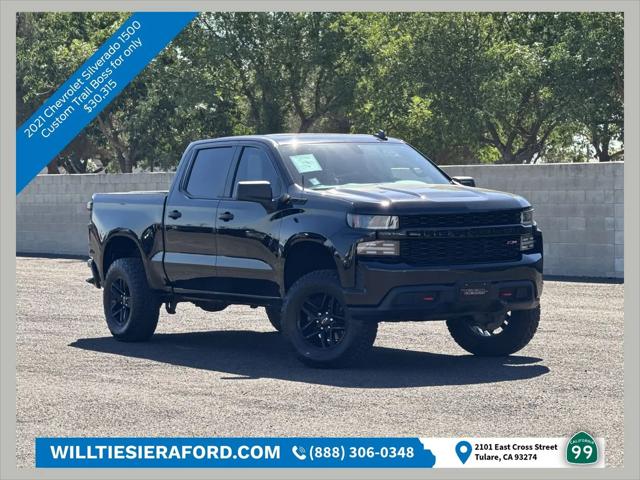 2021 Chevrolet Silverado 1500 4WD Crew Cab Short Bed Custom Trail Boss for sale in Tulare, CA