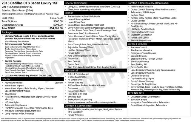 2015 Cadillac CTS Luxury for sale in Somerset, MA