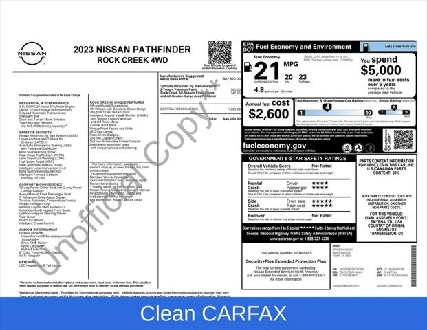 2023 Nissan Pathfinder Rock Creek 4WD