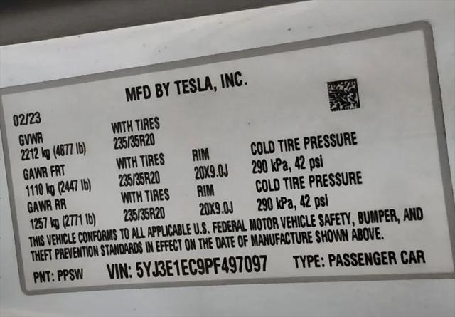 2023 Tesla Model 3 Performance Dual Motor All-Wheel Drive