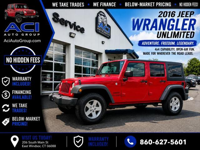 2016 Jeep Wrangler Unlimited Sport for sale in East Windsor, CT