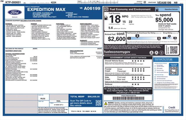 New 2027 Ford Expedition MAX Platinum For Sale in Muscle Shoals, AL