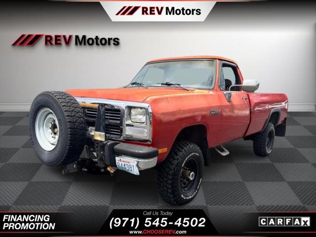1992 Dodge W250 Base 4WD Standard Cab for sale in Portland, OR