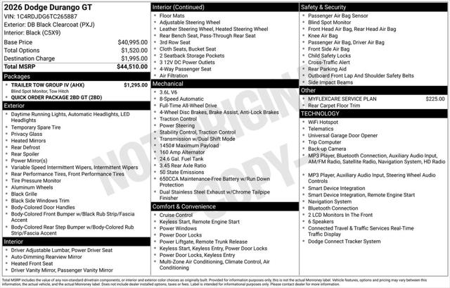 2026 Dodge Durango GT AWD