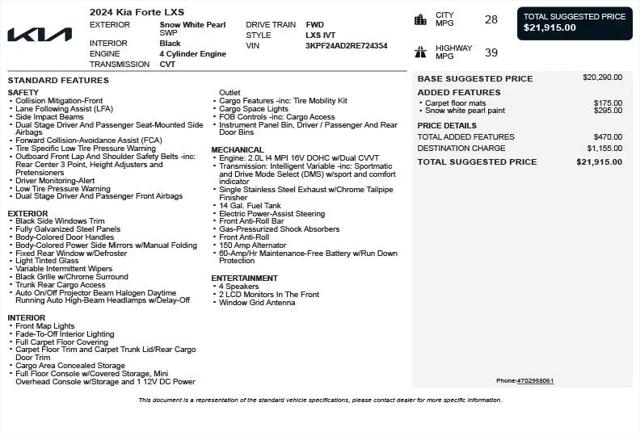 2024 Kia Forte LXS