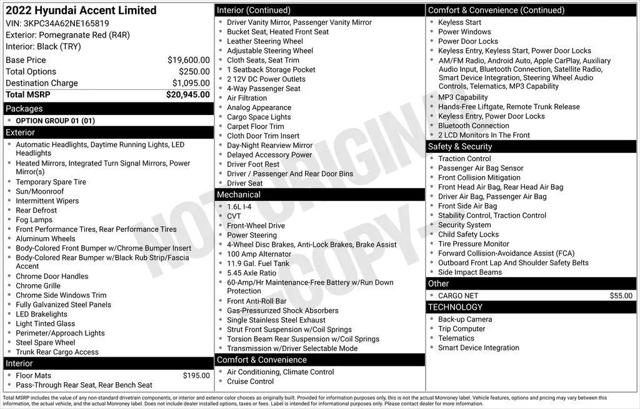 2022 Hyundai Accent Limited for sale in Cincinnati, OH
