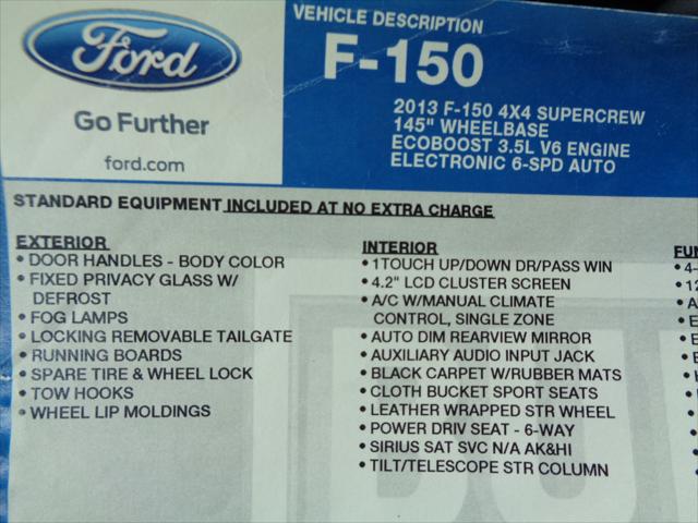 2013 Ford F-150 SuperCrew 3.5L Ecoboost FX4