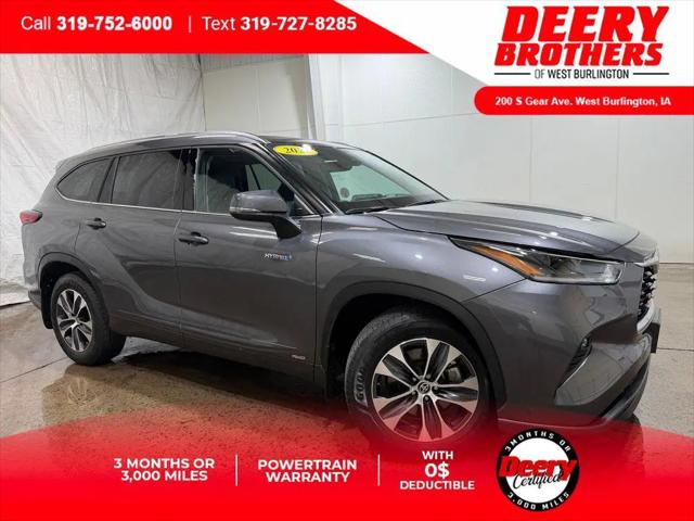 2021 Toyota Highlander Hybrid XLE for sale in West Burlington, IA