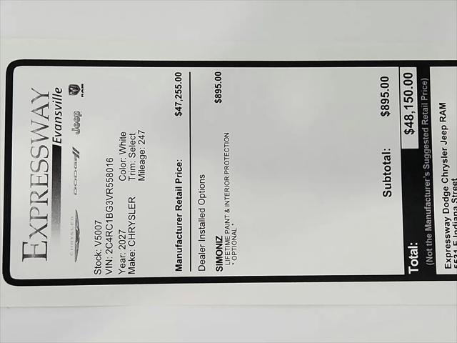 2027 Chrysler Pacifica Select