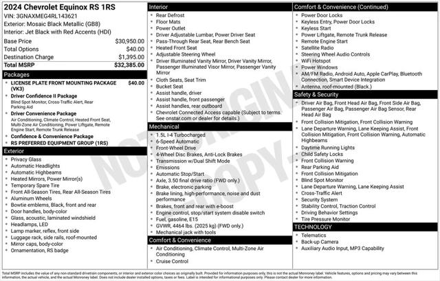 2024 Chevrolet Equinox FWD RS