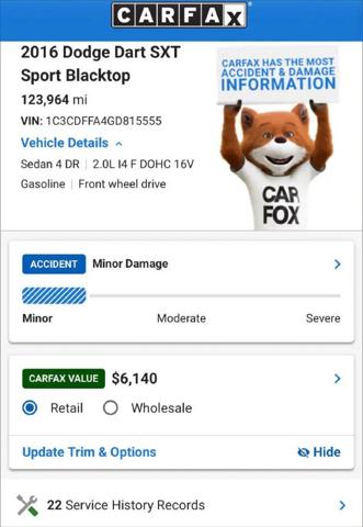 2016 Dodge Dart SXT Sport Blacktop