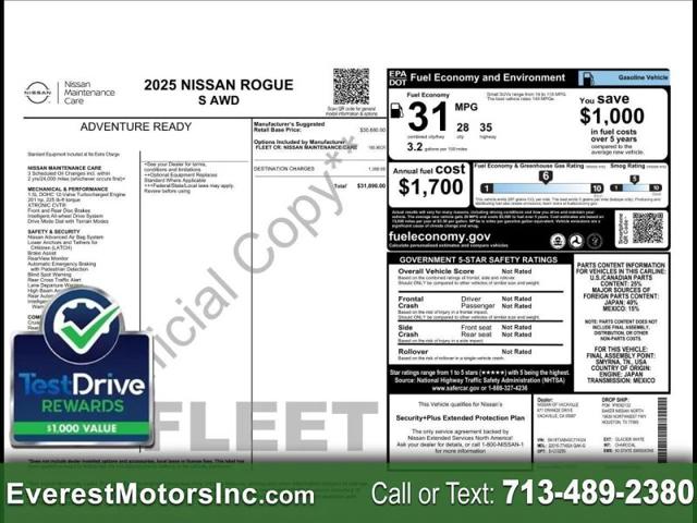 2025 Nissan Rogue S Intelligent AWD for sale in Houston, TX