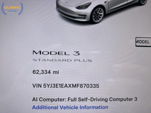 2021 Tesla Model 3 Standard Range Plus Rear-Wheel Drive