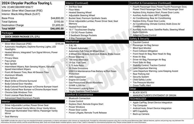 2024 Chrysler Pacifica Touring L AWD