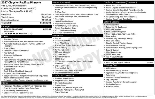 2027 Chrysler Pacifica Pinnacle