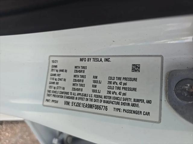 2021 Tesla Model 3 Standard Range Plus Rear-Wheel Drive