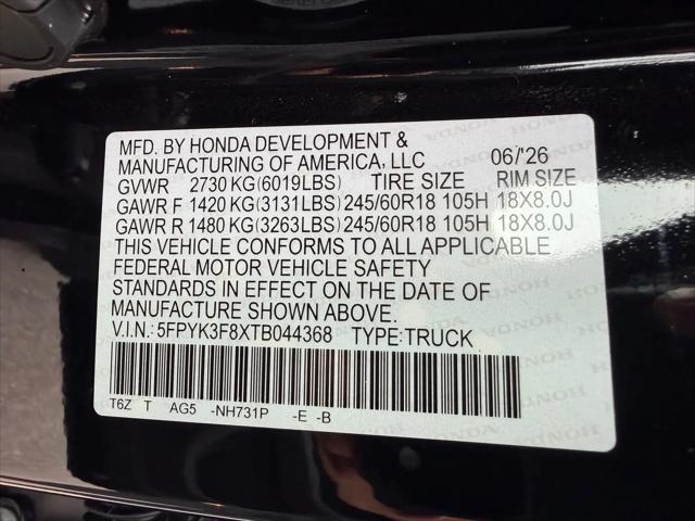 2026 Honda Ridgeline Black Edition