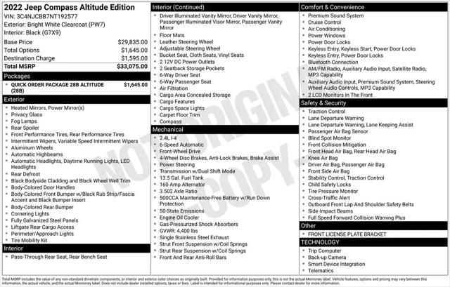 2022 Jeep Compass Altitude FWD